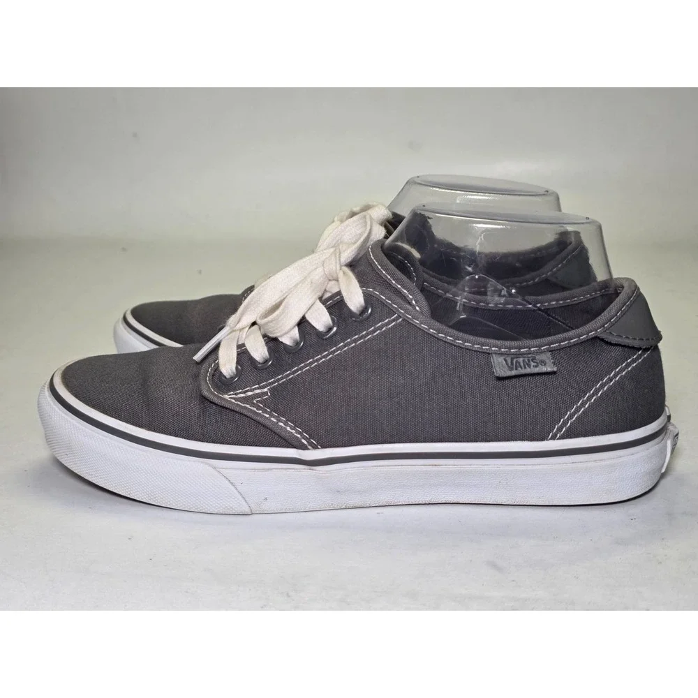 Vans Ortholite Women's‎ Sneakers Size 8 Gray White Lace Up Canvas Shoes